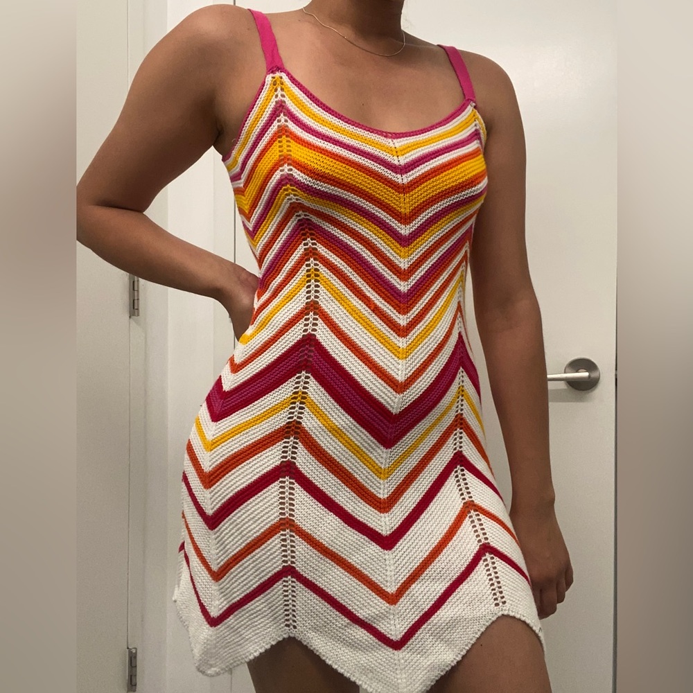 Multi colored knit cover up/dress.